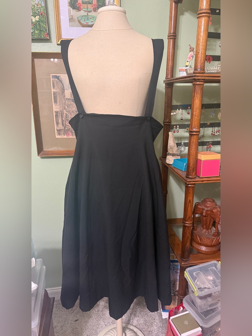 Tatyana Black Suspender Skirt